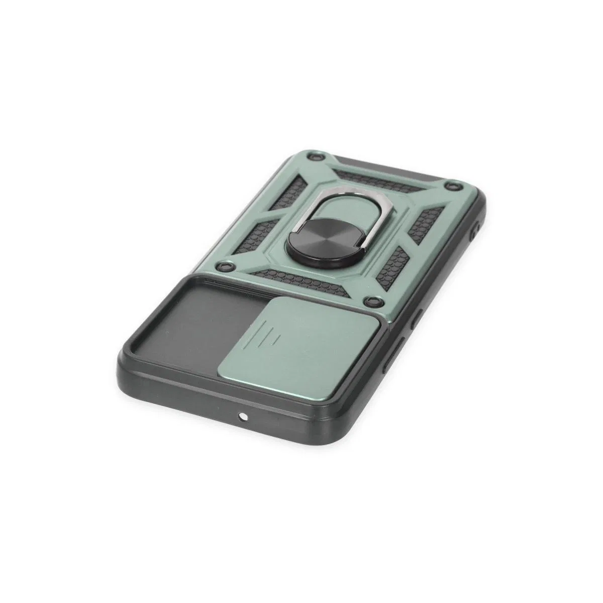 Samsung Galaxy S23 Kılıf Pars Lens Yüzüklü Silikon - Yeşil görsel 4