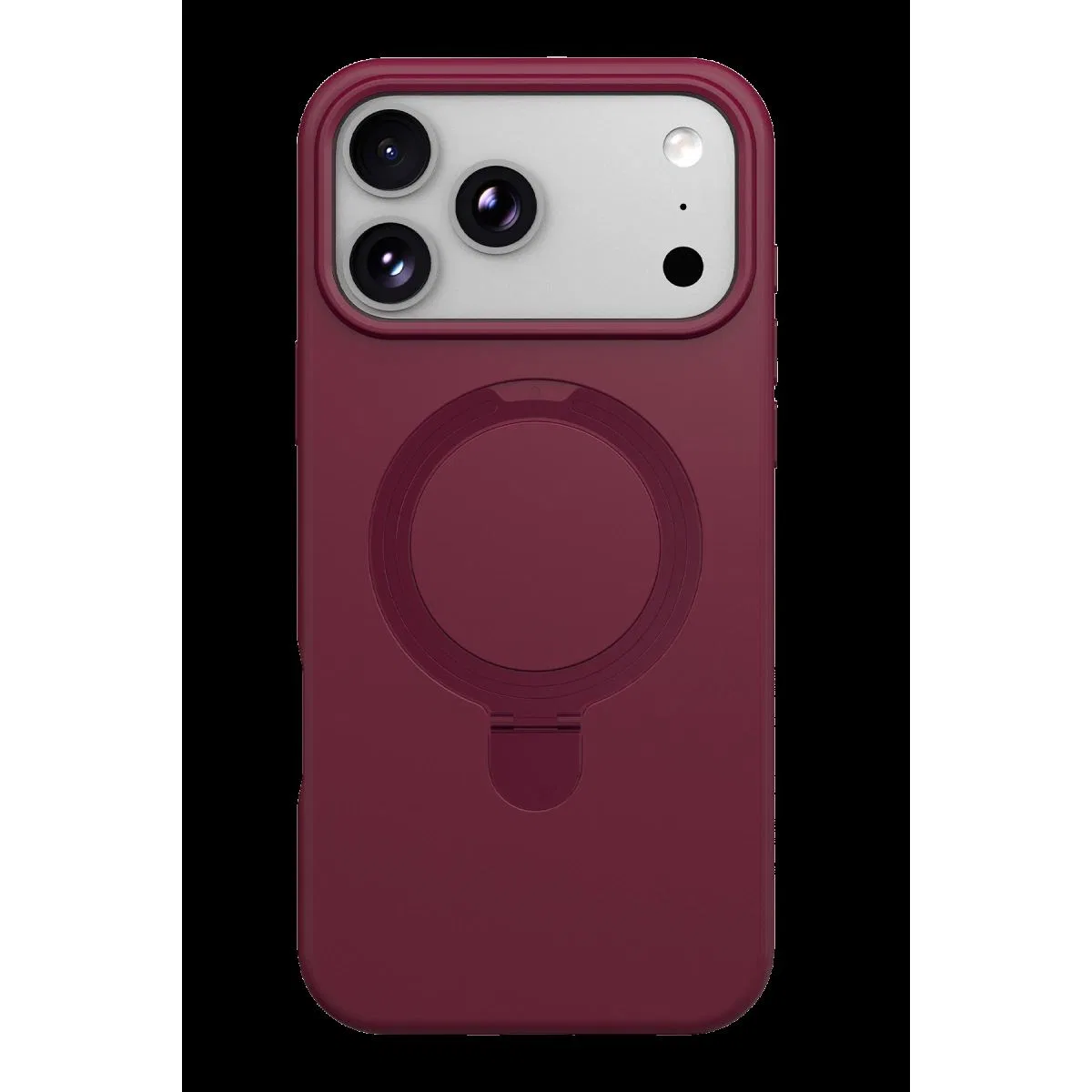 Newface Apple İphone 18 Pro Max Regal Magsafe Standlı Kapak - Bordo görsel 2
