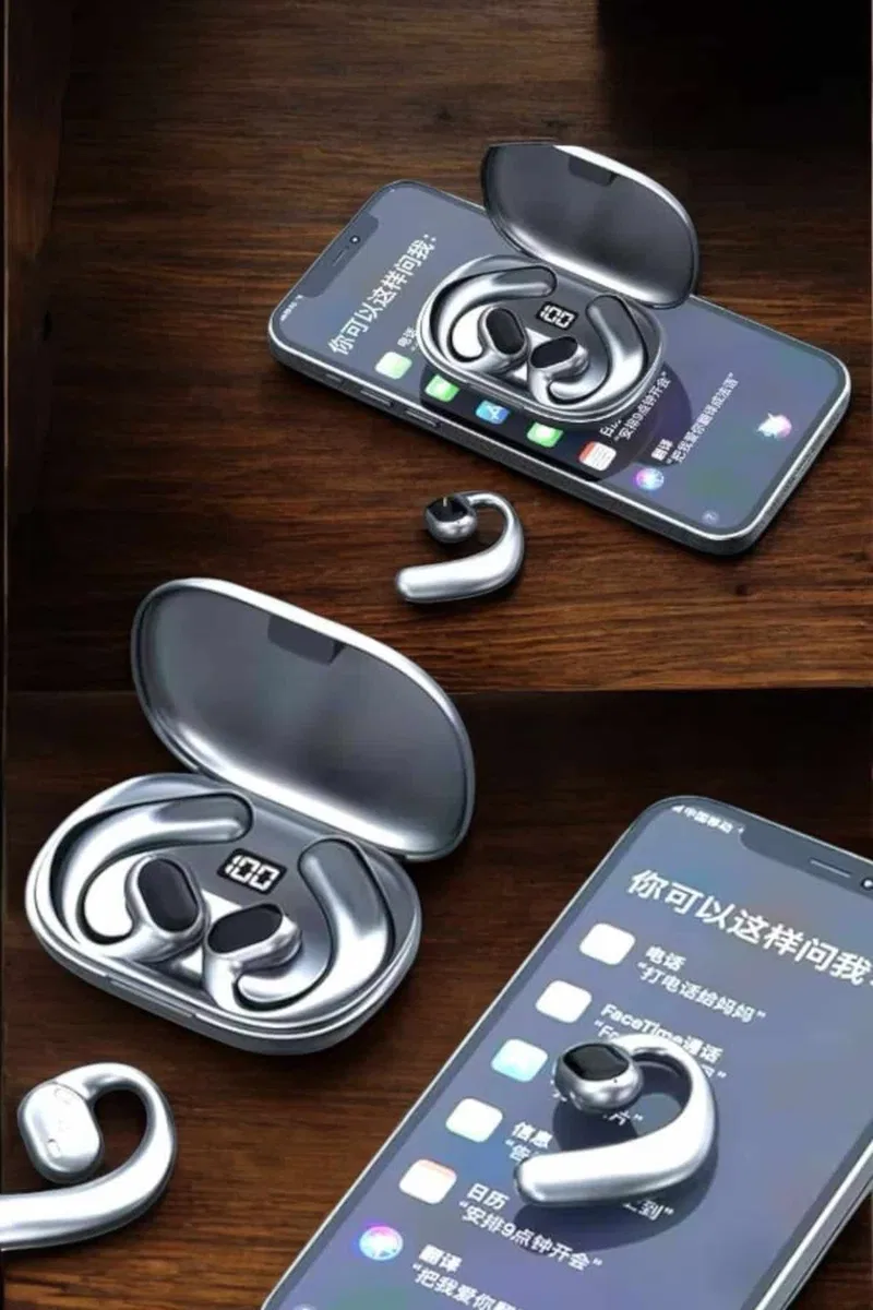 Bluetooth Kulaklık Oyuncu Kulaklığı Küpe Görünümlü Dijital Göstergeli görsel 5
