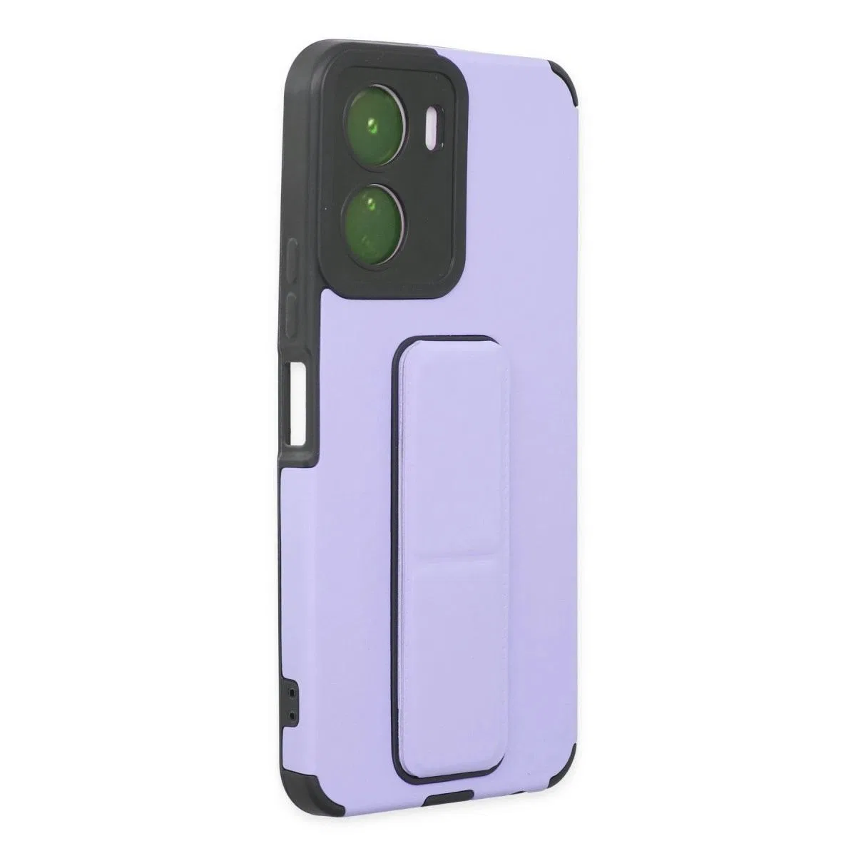 Vivo Y16 Kılıf Mega Standlı Silikon - Lila görsel 2