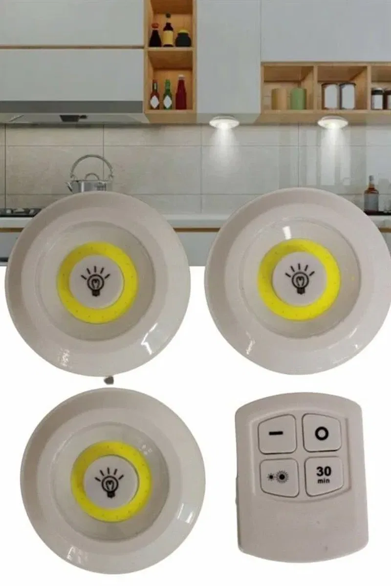 Kablosuz Pilli Işıldak Masa Lambası Mutfak Tezgah Altı Banyo Dolabı Dolap İçi görsel 4