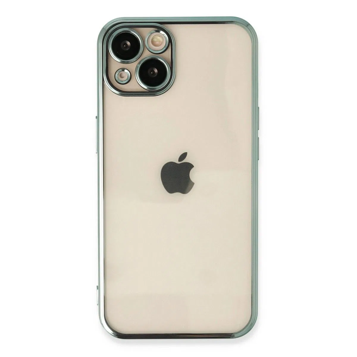 Apple İphone 14 Kılıf Razer Lensli Silikon - Yeşil