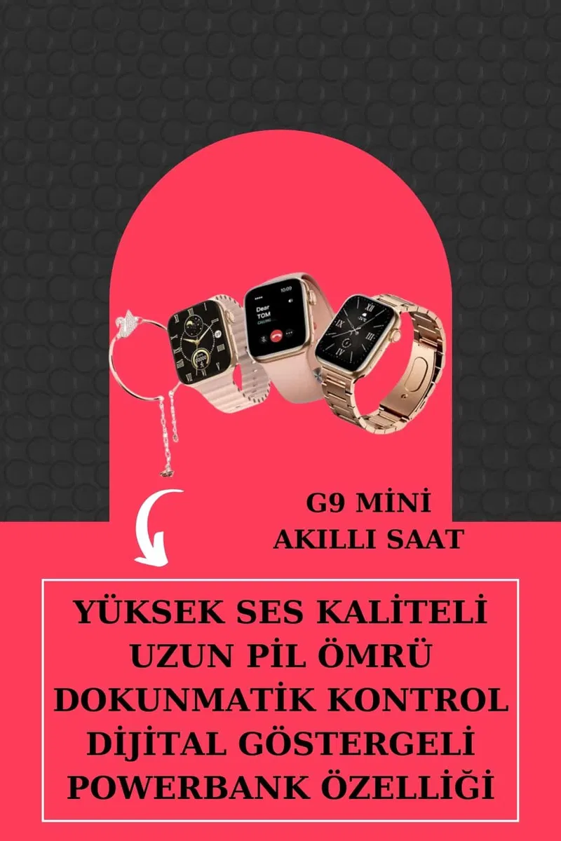 Aksesuar Hediyeli Akıllı Saat ve Dijital Göstergeli Powerbankli Bluetooth Kulaklık görsel 3