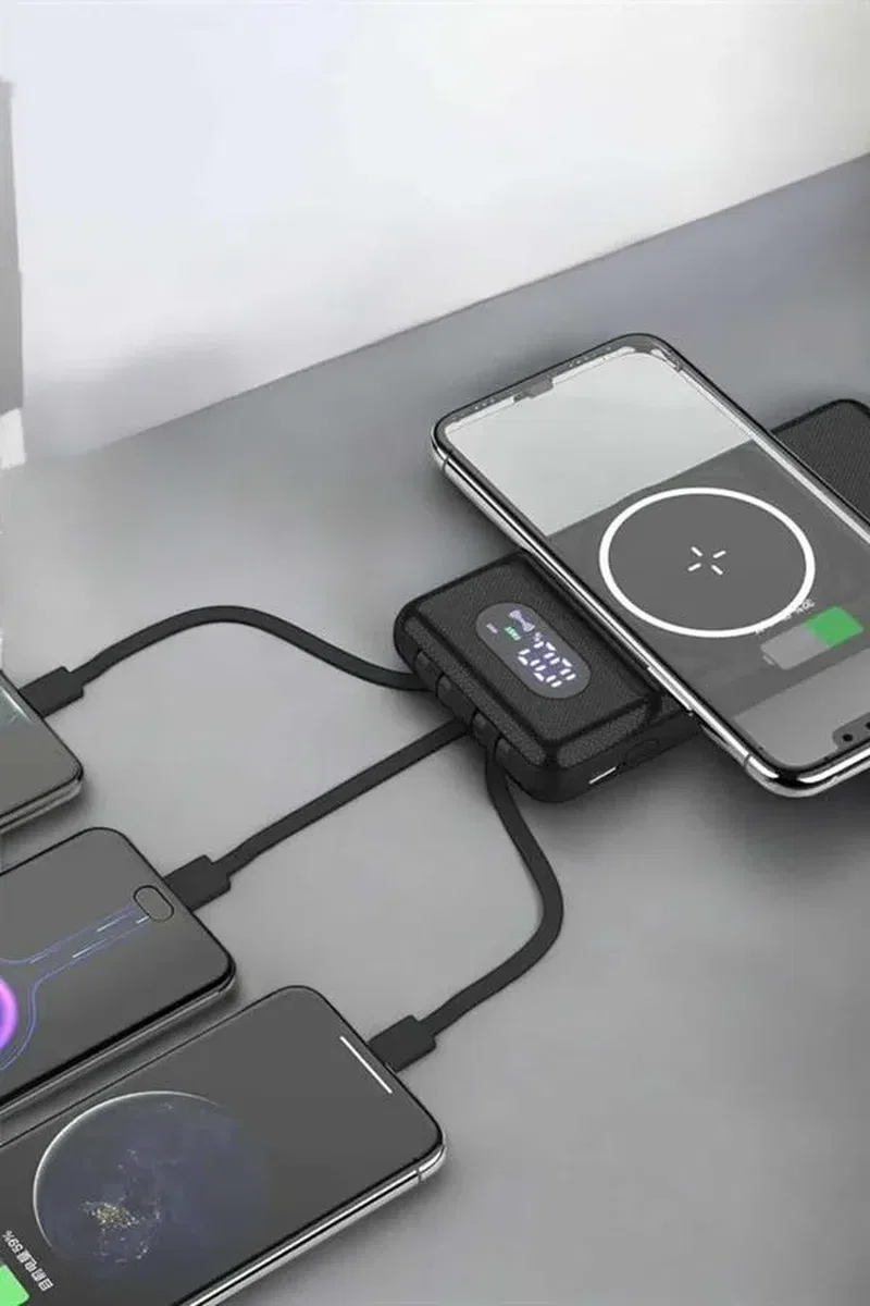 10. 000 Mah Powerbank 4 Portlu Hızlı Şarj Dijital Göstergeli görsel 5