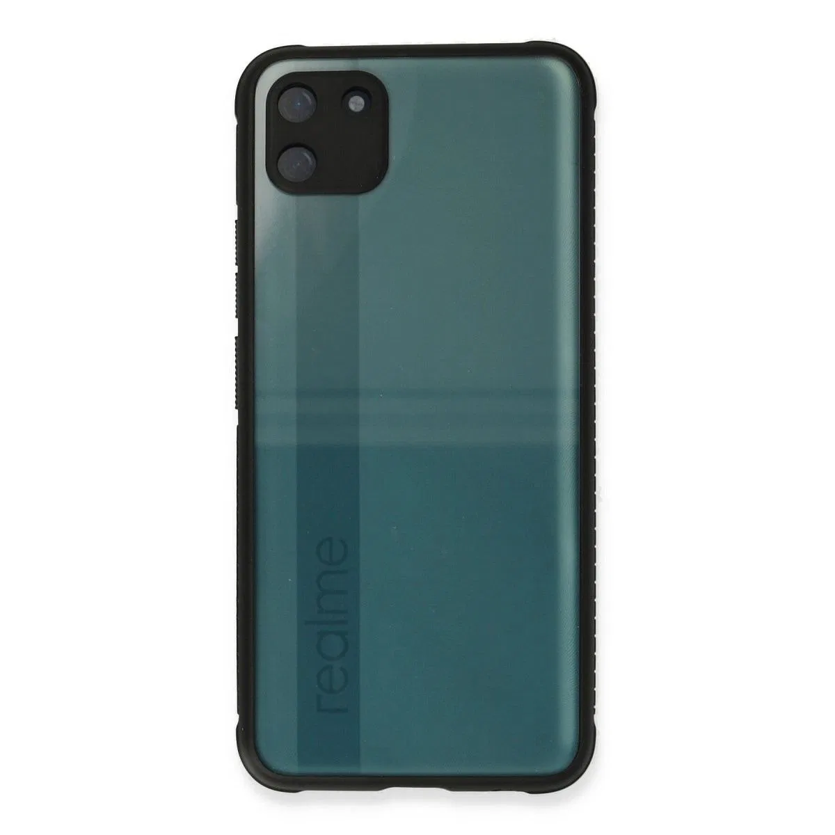 Realme C11 Kılıf Miami Şeffaf Silikon - Siyah görsel 2