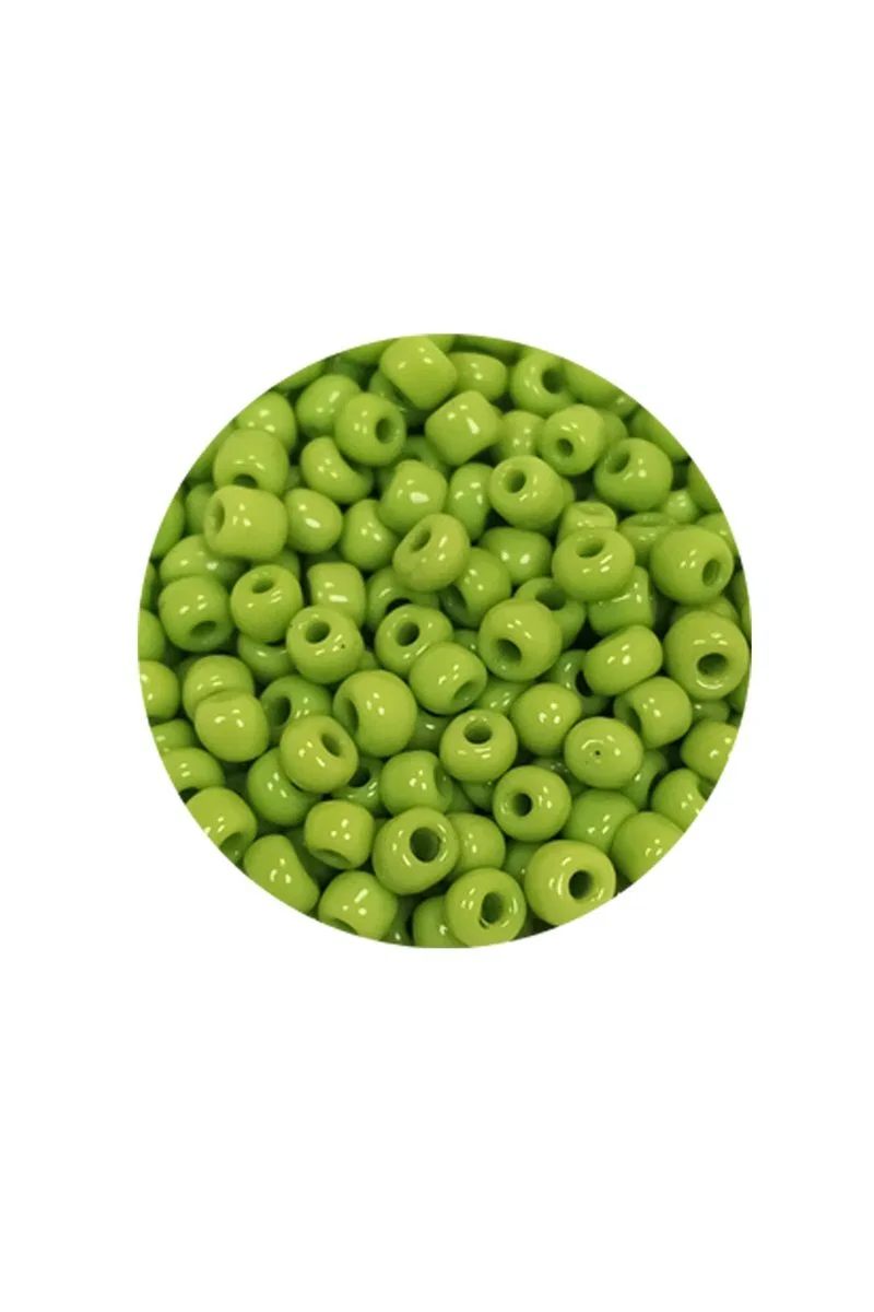 Dökme Cam Kum Boncuk (8/0) 3 mm - 20 Gram - Ihlamur Yeşili - BNC164 görsel 2