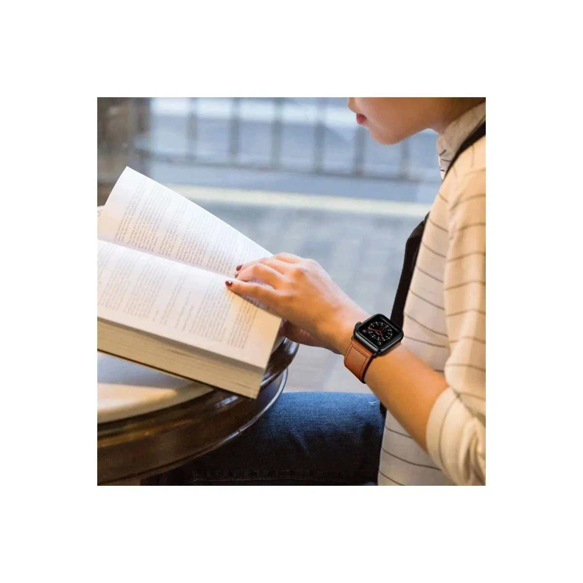 Apple Watch 38mm Kr415 Luaz Deri Kordon (saat Değildir) - Turuncu görsel 5
