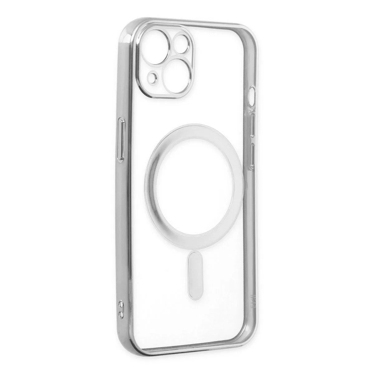 Apple İphone 14 Plus Kılıf Magneticsafe Lazer Silikon - Gümüş görsel 4