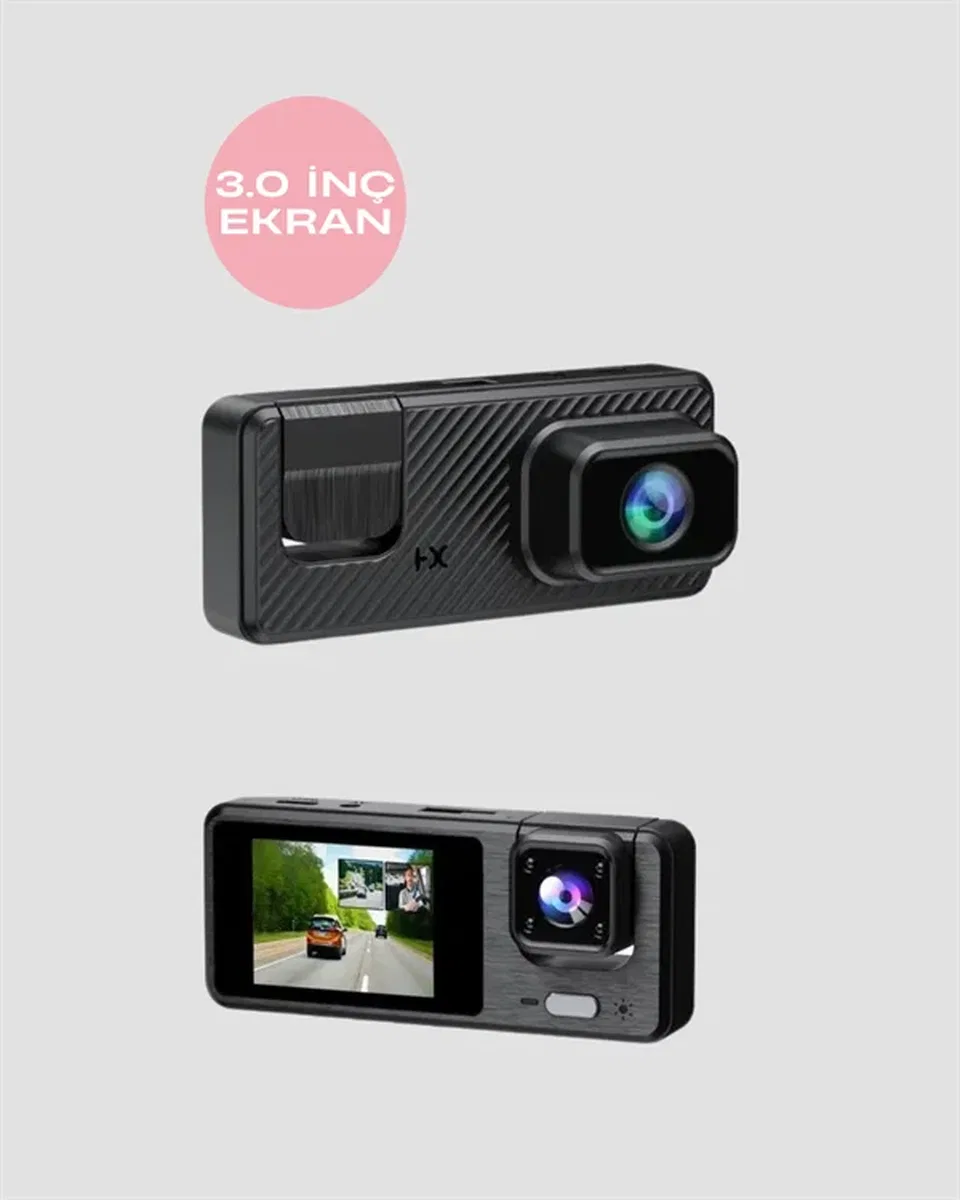 1080P 3 Kameralı Araç DVR -Q301 görsel 3