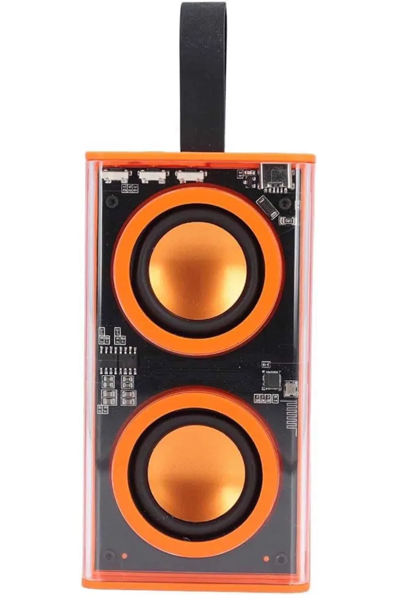 Bluetooth Hoparlör Şeffaf Mecha RGB Işıklı Çift Hoparlör 5. 0 Bluetooth görsel 2