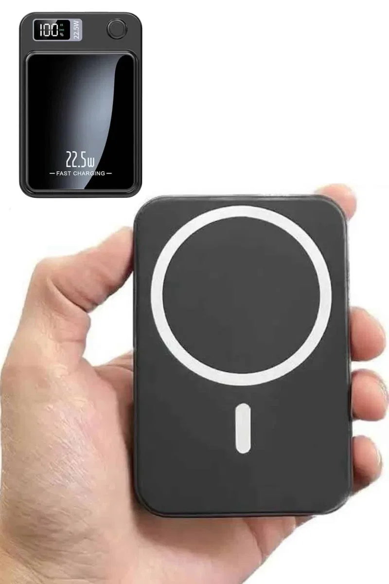 Magsafe Hızlı Şarj 10. 000 Mah Wireless Şarj Powerbank Android ve İOS Uyumlu görsel 2
