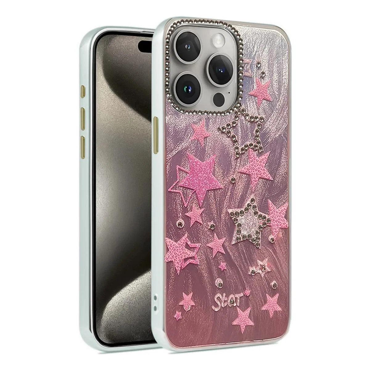 Apple İphone 15 Pro Max Kılıf Blade Aynalı Desenli Kapak - Desen 7