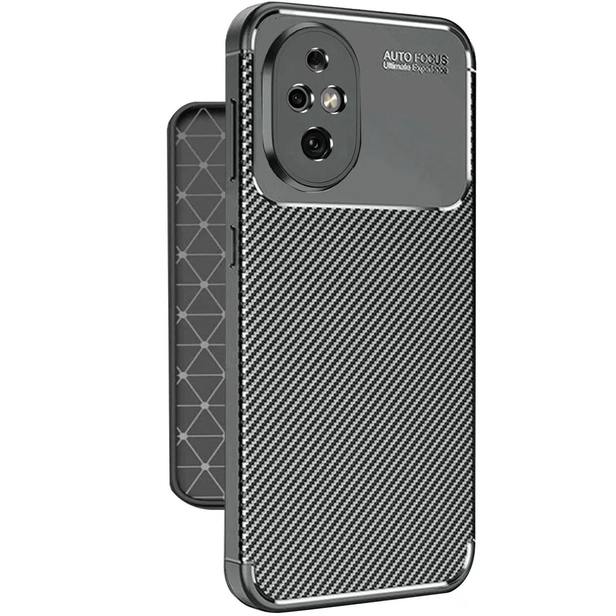 Honor 200 Kılıf Auto Focus Karbon Kapak - Siyah görsel 2