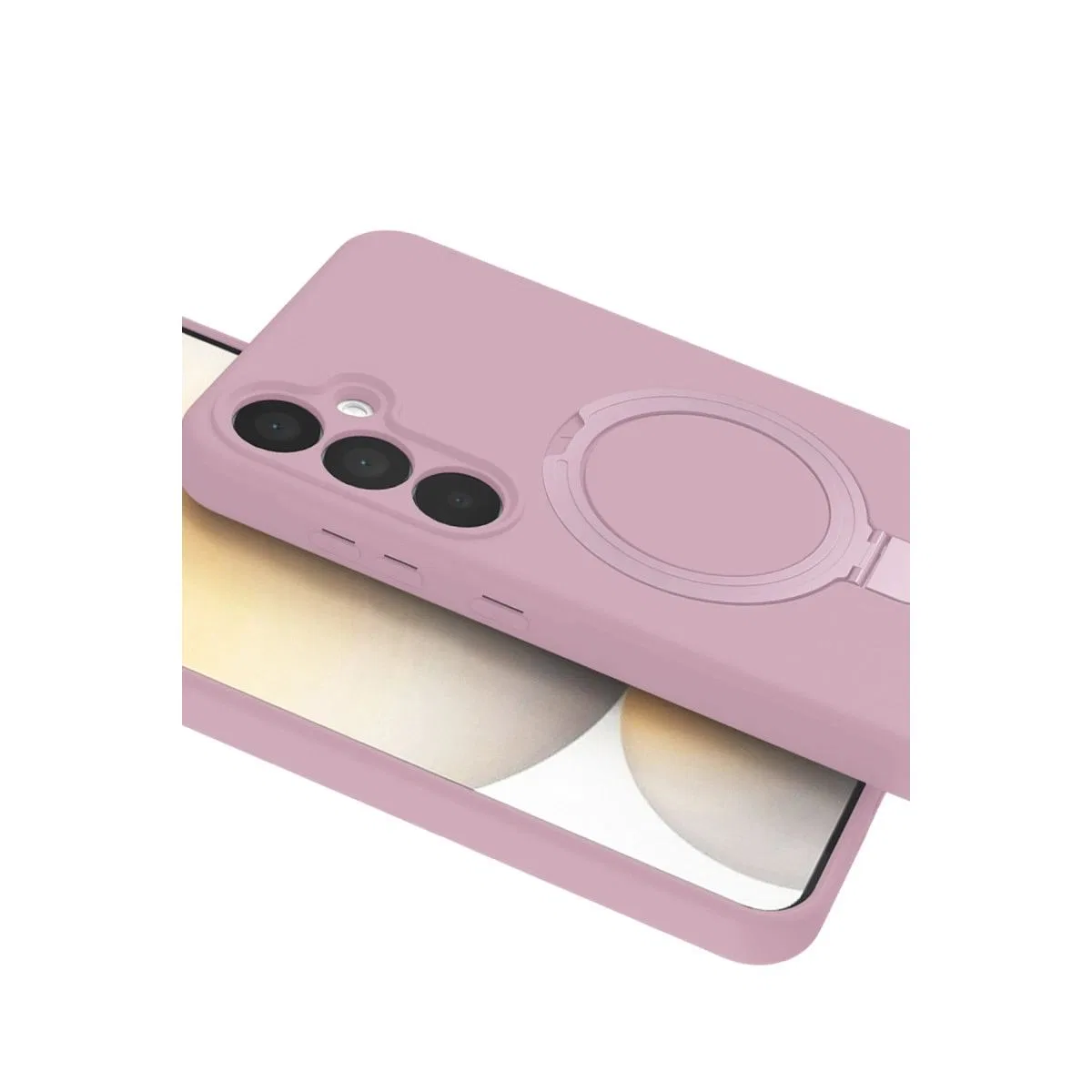Samsung Galaxy A16 5g Regal Magsafe Standlı Kapak - Açık Pembe görsel 5