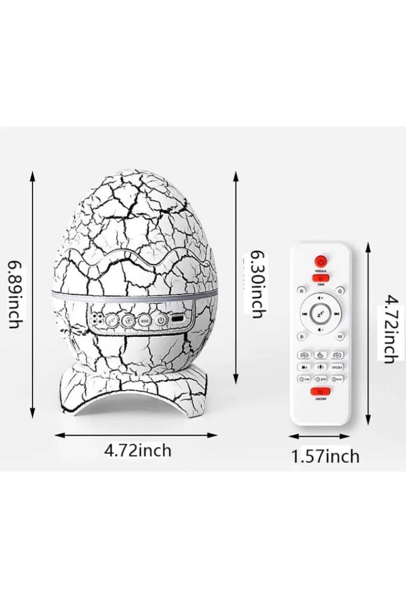Yumurta Şeklinde Su Dalgalı Bluetooth Speaker Lamba Renkli Şarjlı görsel 3