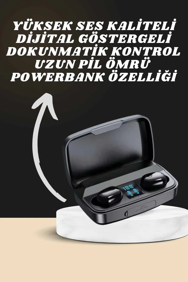 Yeni Nesil Akıllı Saat ve Bluetooth Kulaklık Kampanyası Dokunmatik Kare 7 Kordonlu görsel 2
