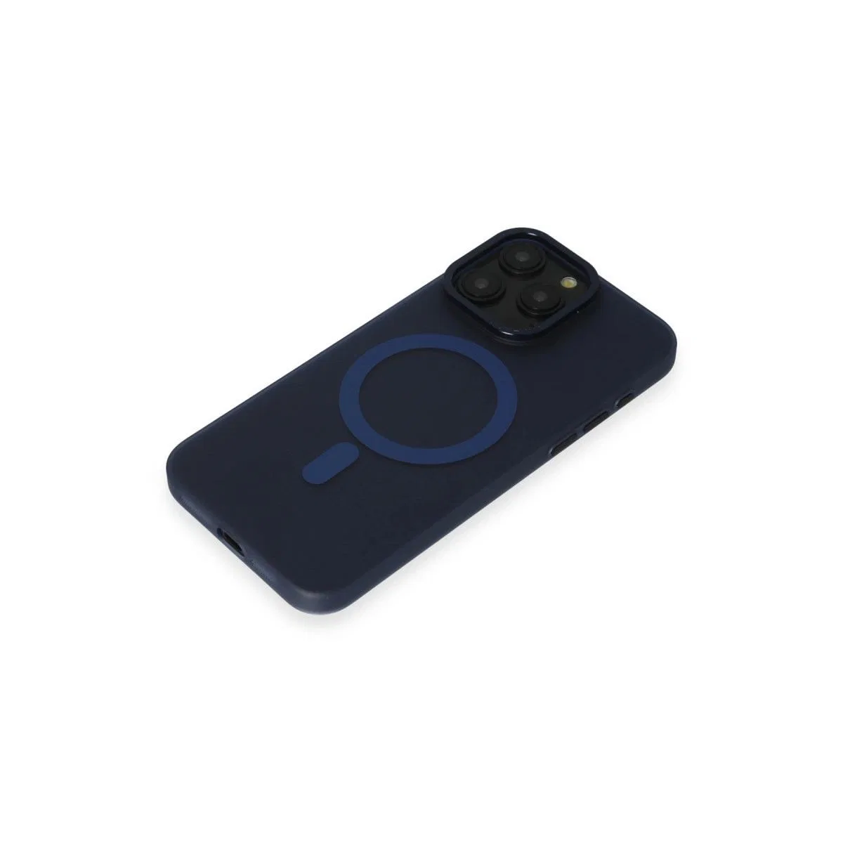 Apple İphone 15 Pro Max Kılıf Lodos Magneticsafe Mat Kapak - Mavi görsel 4