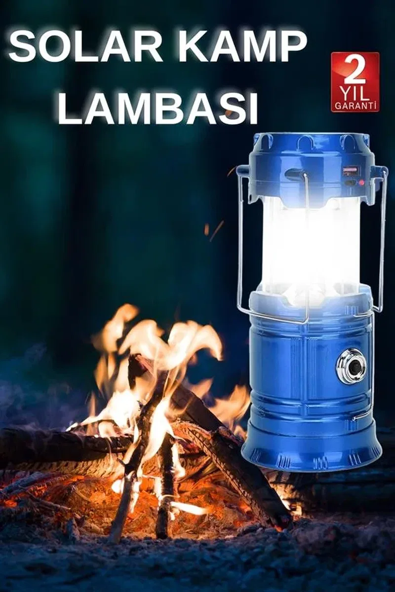Kamp Lambası El Feneri Askılı Büyük Boy USB Şarjlı Işıldak görsel 2