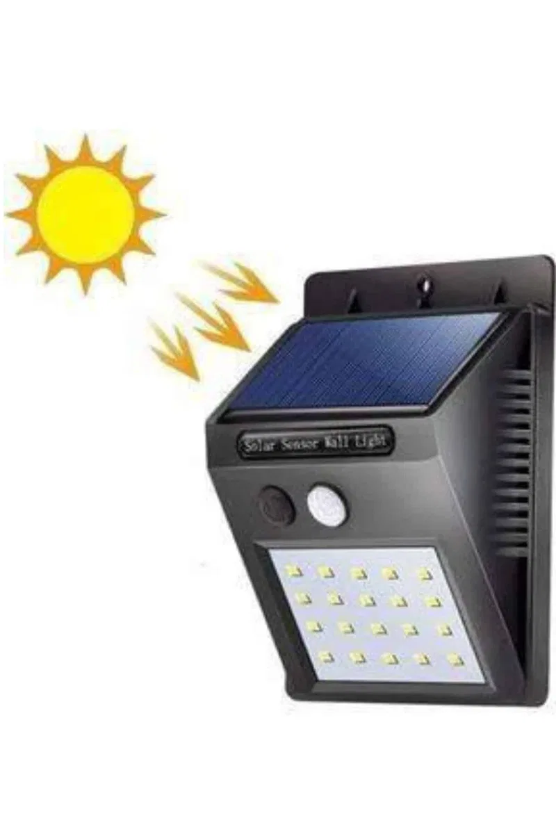 Bahçe Aydınlatması Güneş Enerjili Led Işık Lamba Sensörlü Dekoratif Yeni Nesil görsel 2
