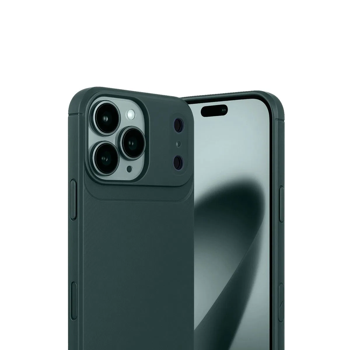 Apple İphone 17 Pro Auto Focus Karbon Kapak - Koyu Yeşil görsel 2