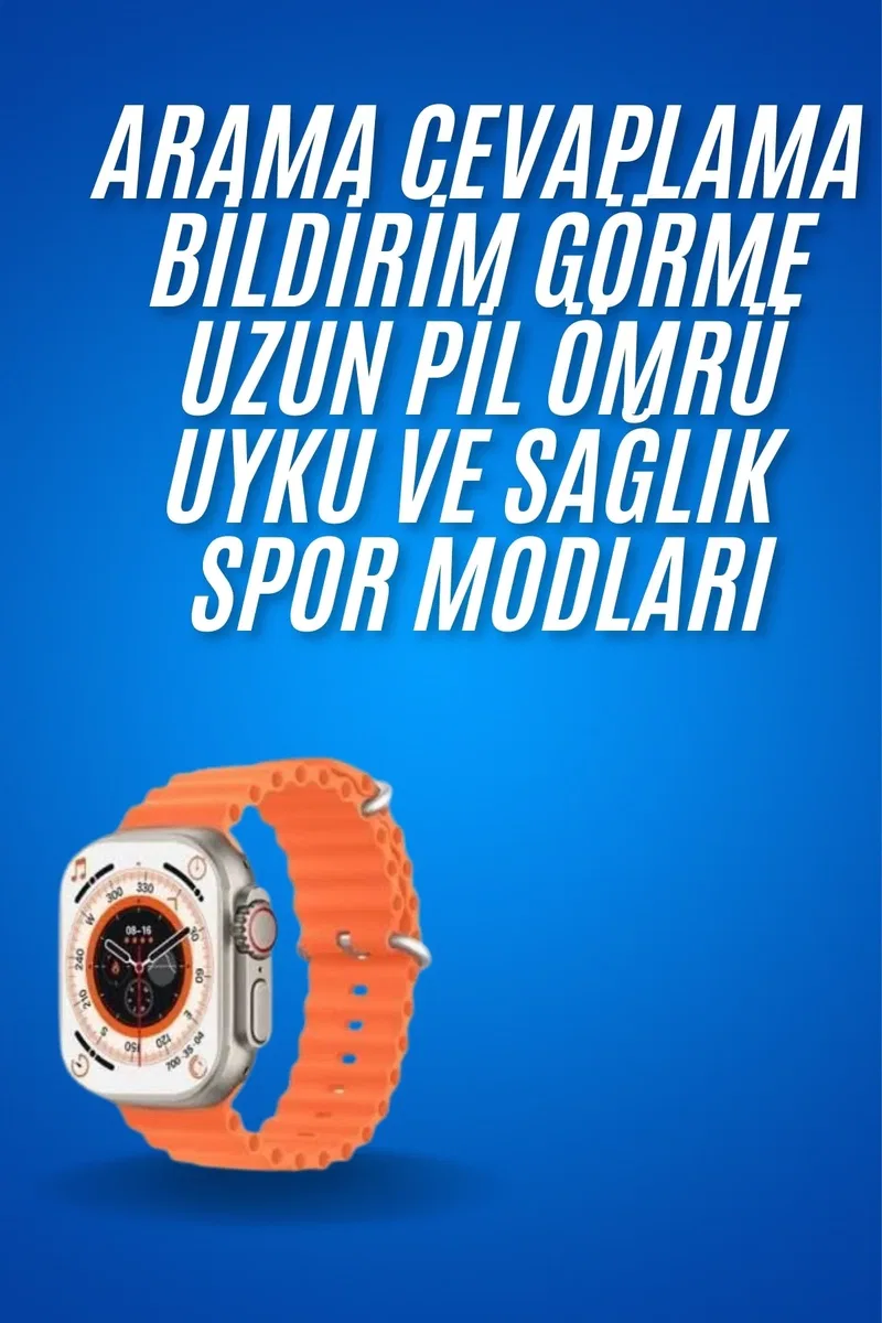 Ultra Akıllı Saat 49 Mm Çift Kordonlu Arama Cevaplama Bluetooth Bağlantılı görsel 2