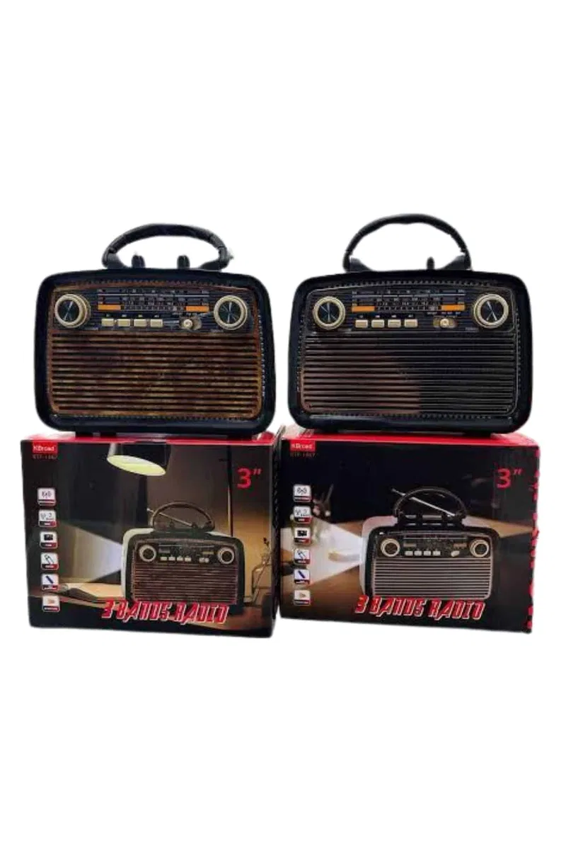 Eskitme Nostalji Tasarımlı Bluetoothlu Nostalji Radyo Ahşap Nostaljik Görünümlü görsel 2