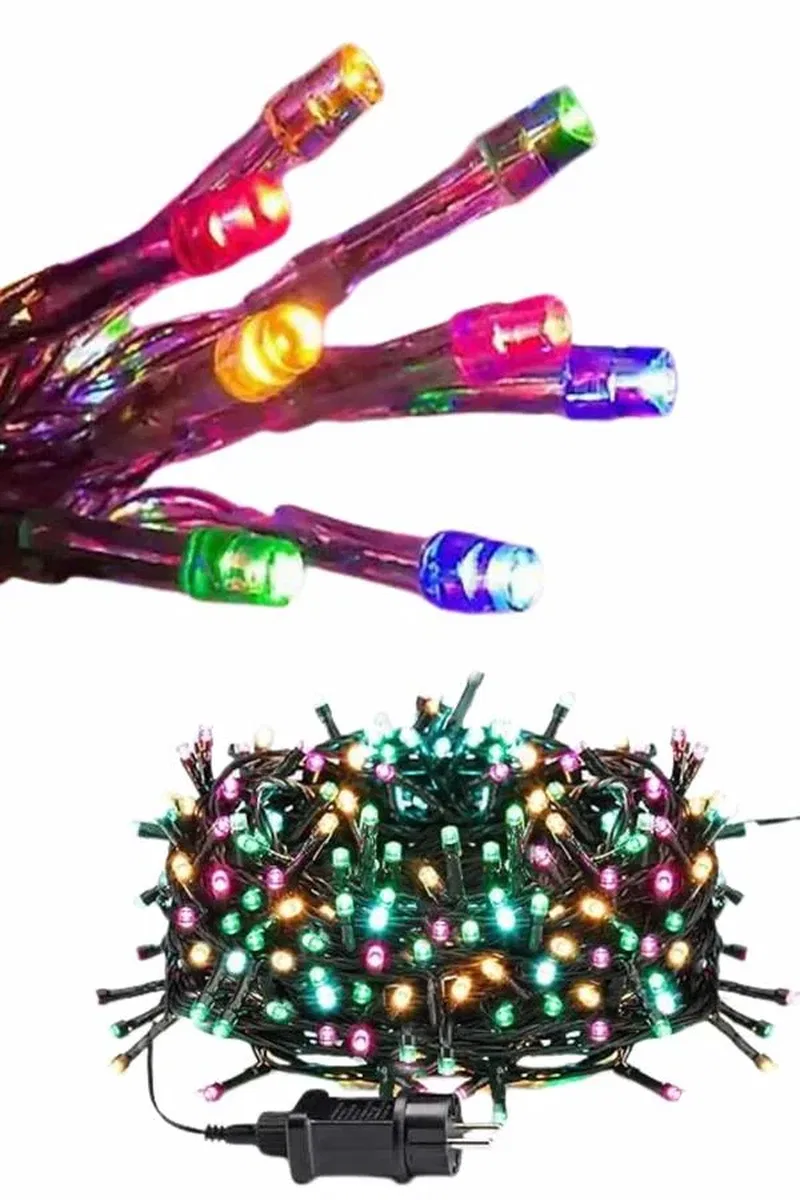 Ledli Fişli Led Dekor Lambası 5M RGB Yılbaşı Ağacı Işığı görsel 4
