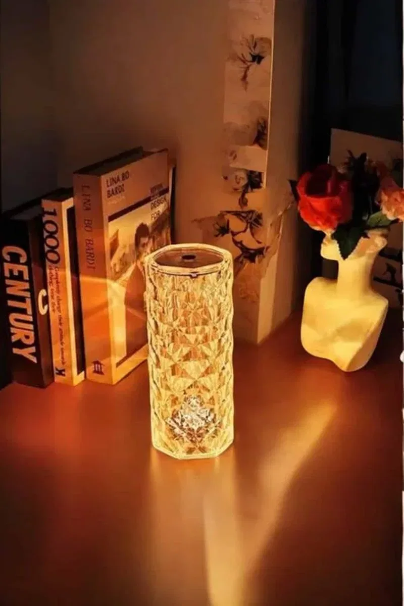 Kristal Dokunmatik Ve Kumandalı Masa Ve Gece lambası görsel 5