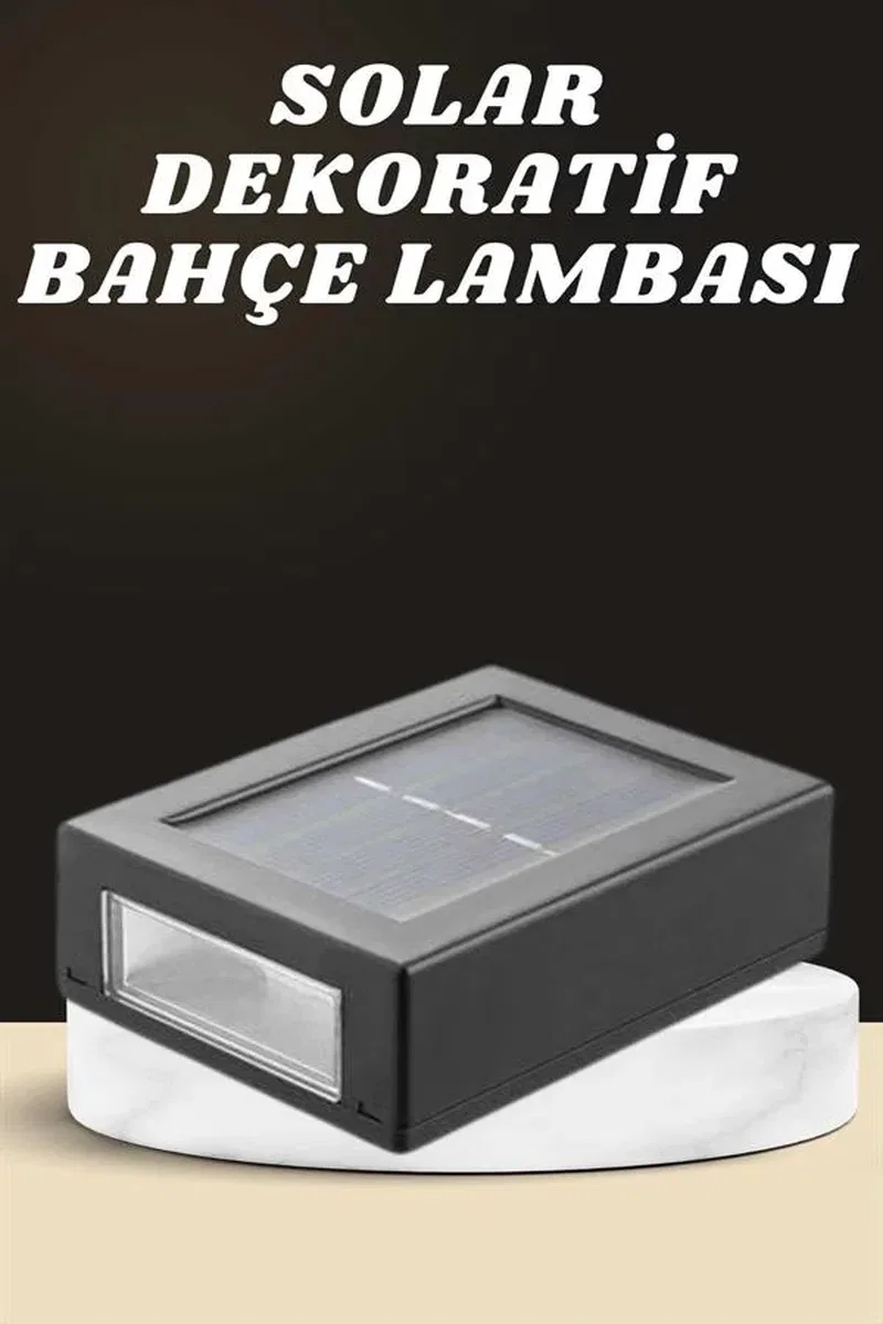 Dekoratif Duvar Lambası Solar Güneş Enerjili Bahçe Aydınlatması görsel 2