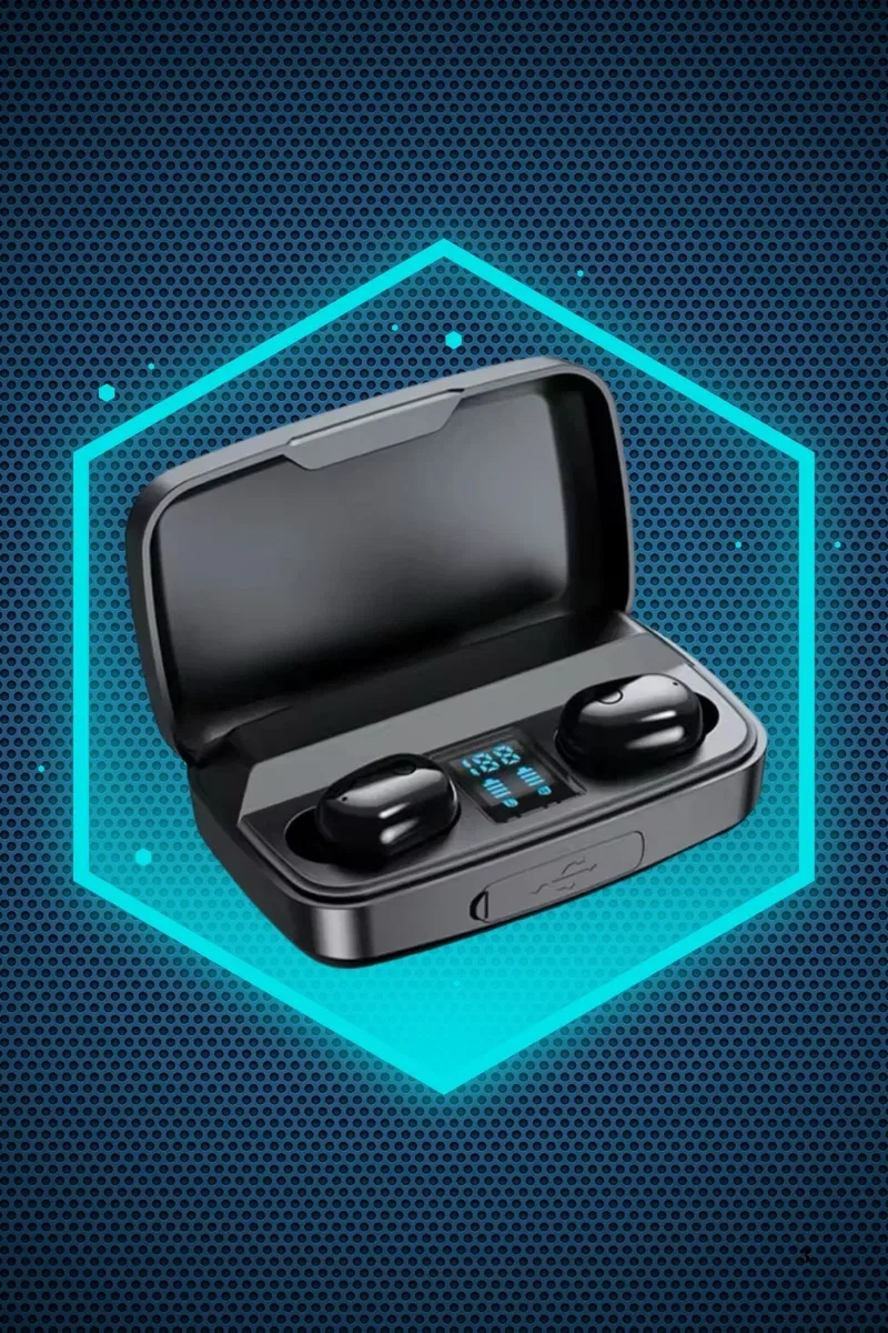 Dijital Göstergeli Bluetooth Kulaklık Kablosuz TWS Stereo Bluetooth 5. 0 görsel 3