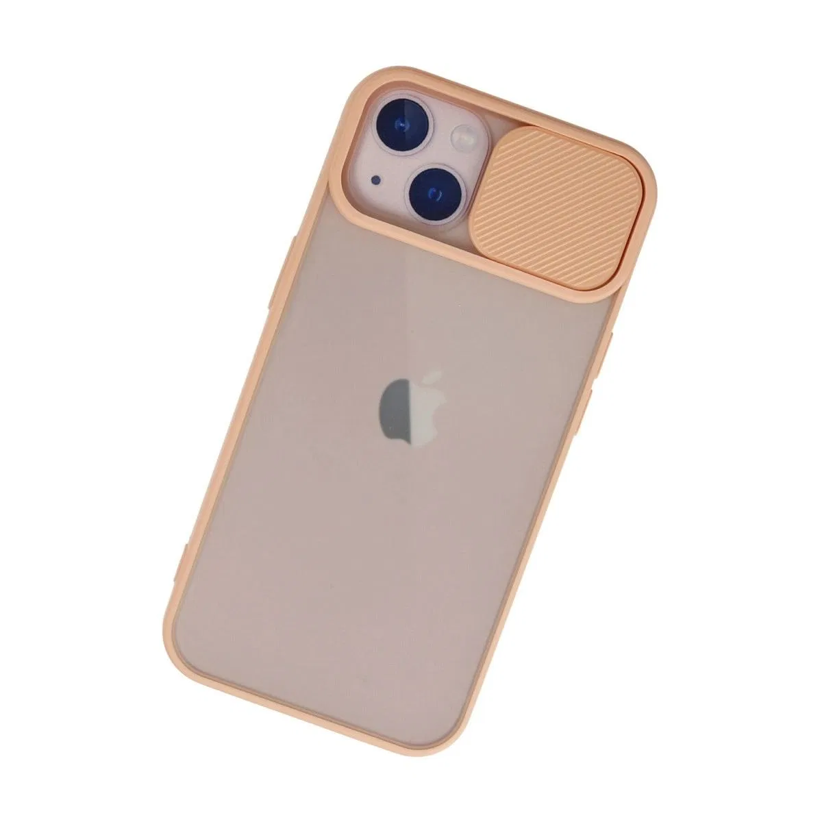 Apple İphone 13 Kılıf Palm Buzlu Kamera Sürgülü Silikon - Pembe görsel 3