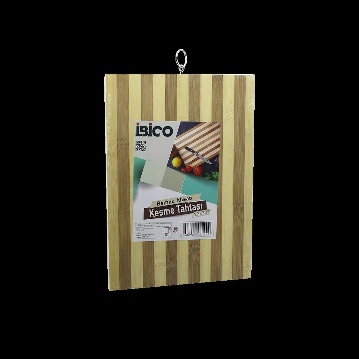 Bambu Kesme Tahtası 22x32x1. 3 cm Metal Kulplu görsel 2