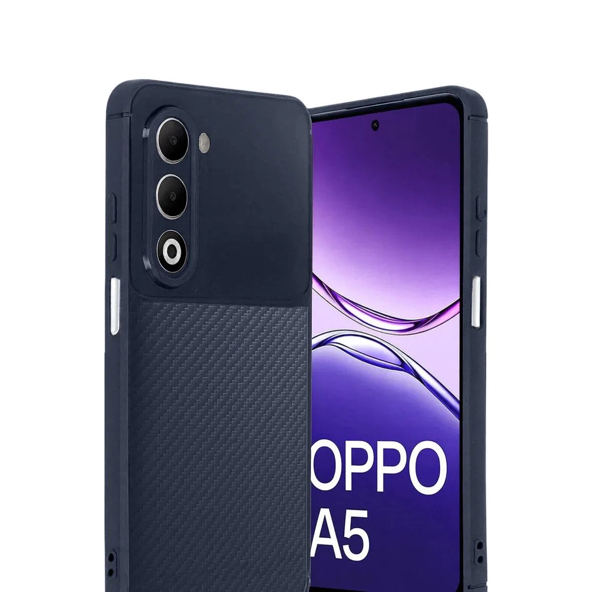 Oppo A5 4g Auto Focus Karbon Kapak - Lacivert görsel 2