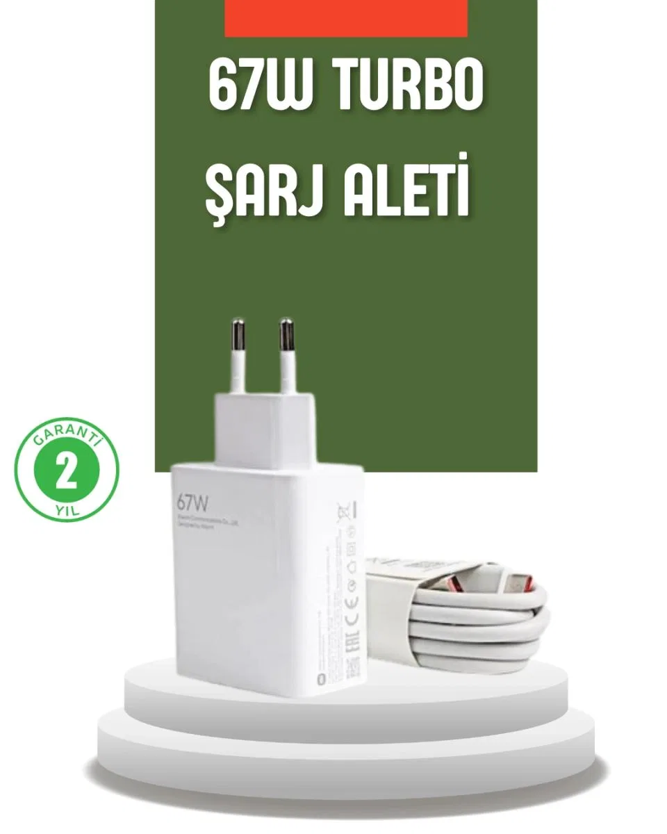 67 Watt Turbo Şarj Cihazı Redmi Note 10 11 12 Uyumlu