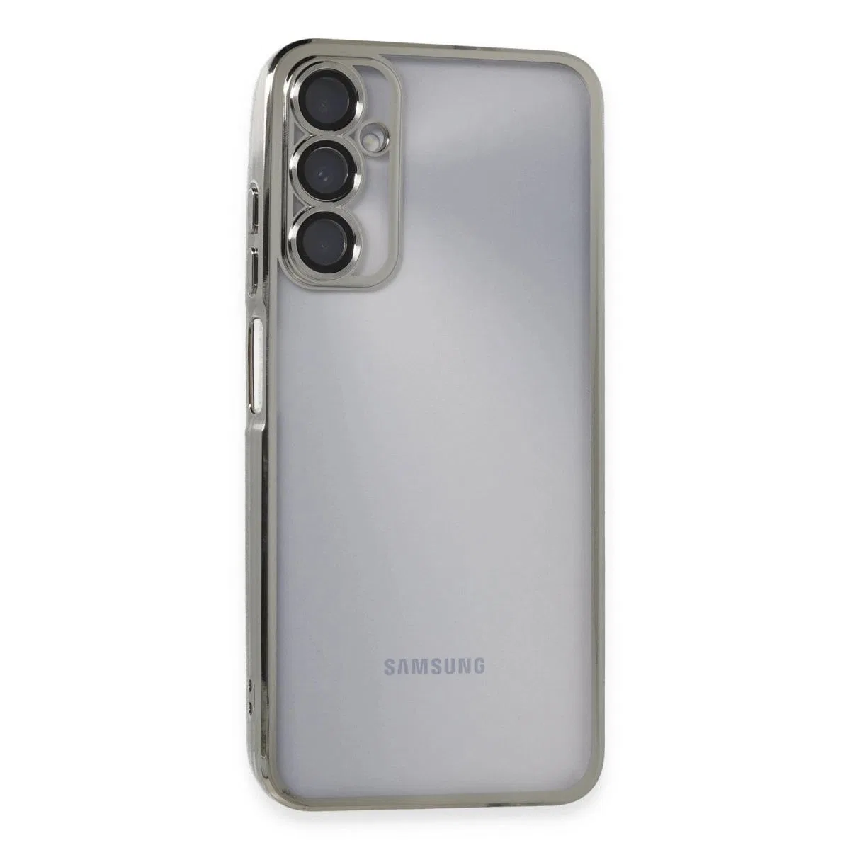 Samsung Galaxy A05s Kılıf Razer Lensli Silikon - Gümüş