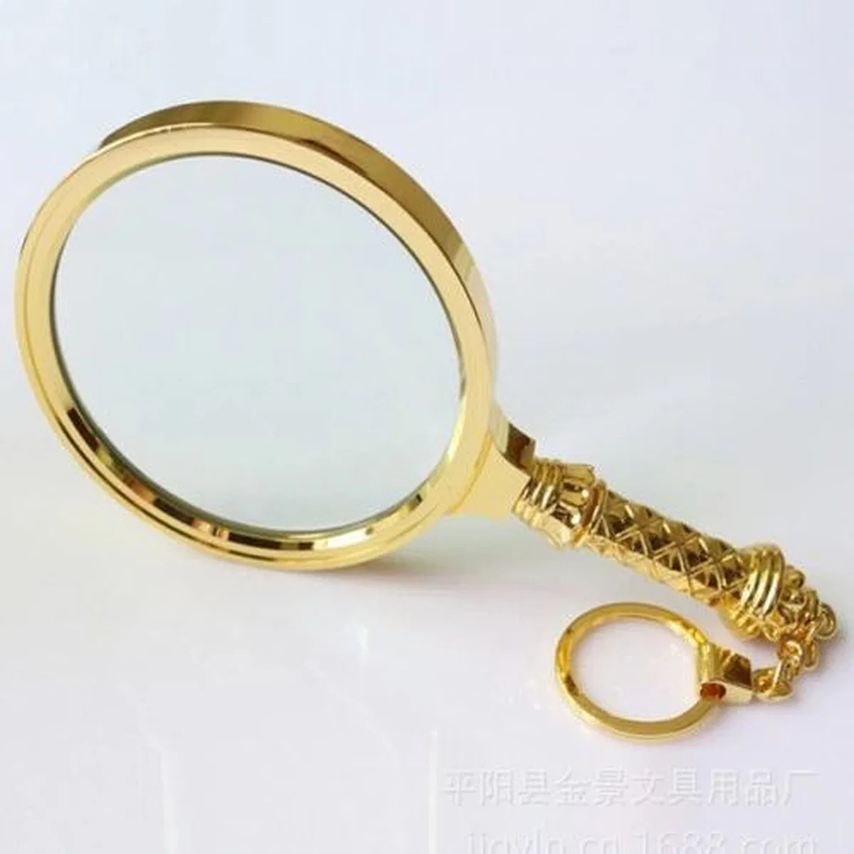 5x90mm Tüm Metal Altın Renkli, Hediye Büyüteç, optik Lensler Ile Çinko Alaşım Metal Çerçeve görsel 5