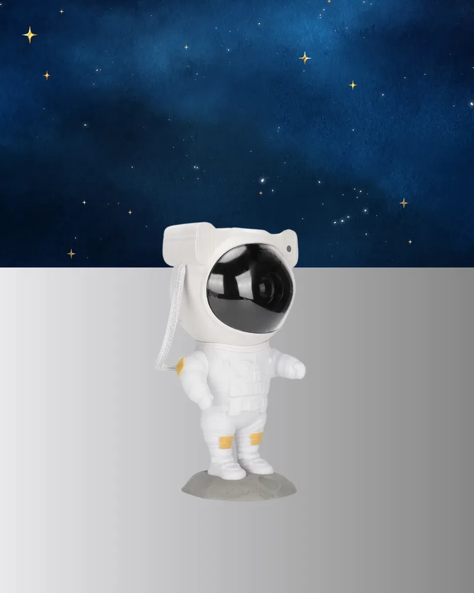 Astronot Şekilli Galaxy Projeksiyon Lambası Nebula Efektli Dekoratif Lamba görsel 5