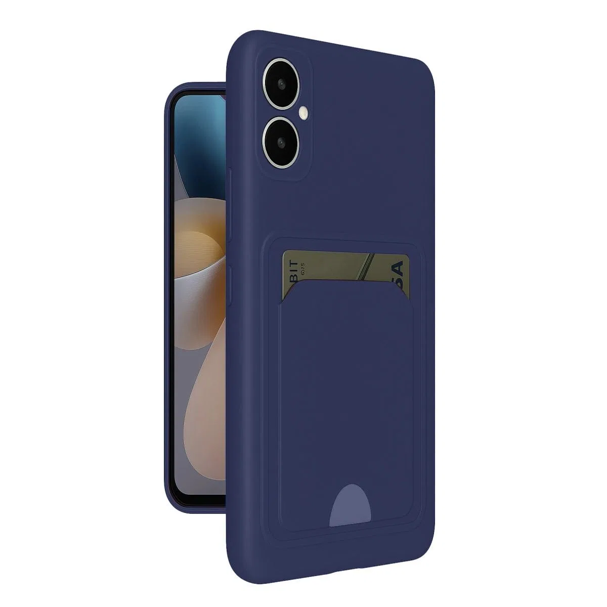 Samsung Galaxy A05 Kelvin Kartvizitli Silikon - Lacivert
