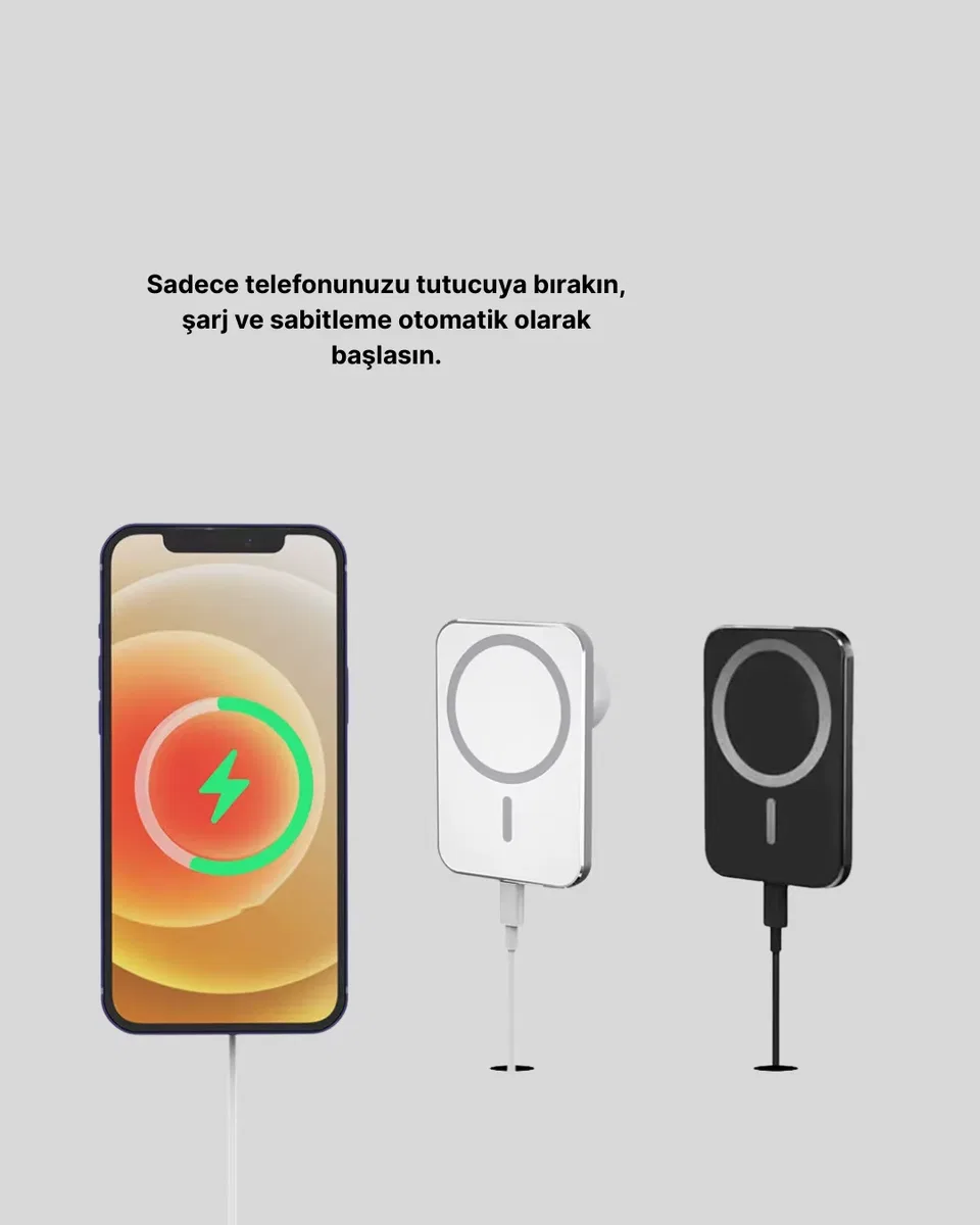 15W Araç Telefon Tutucu Kablosuz Hızlı Şarj Özellikli görsel 3