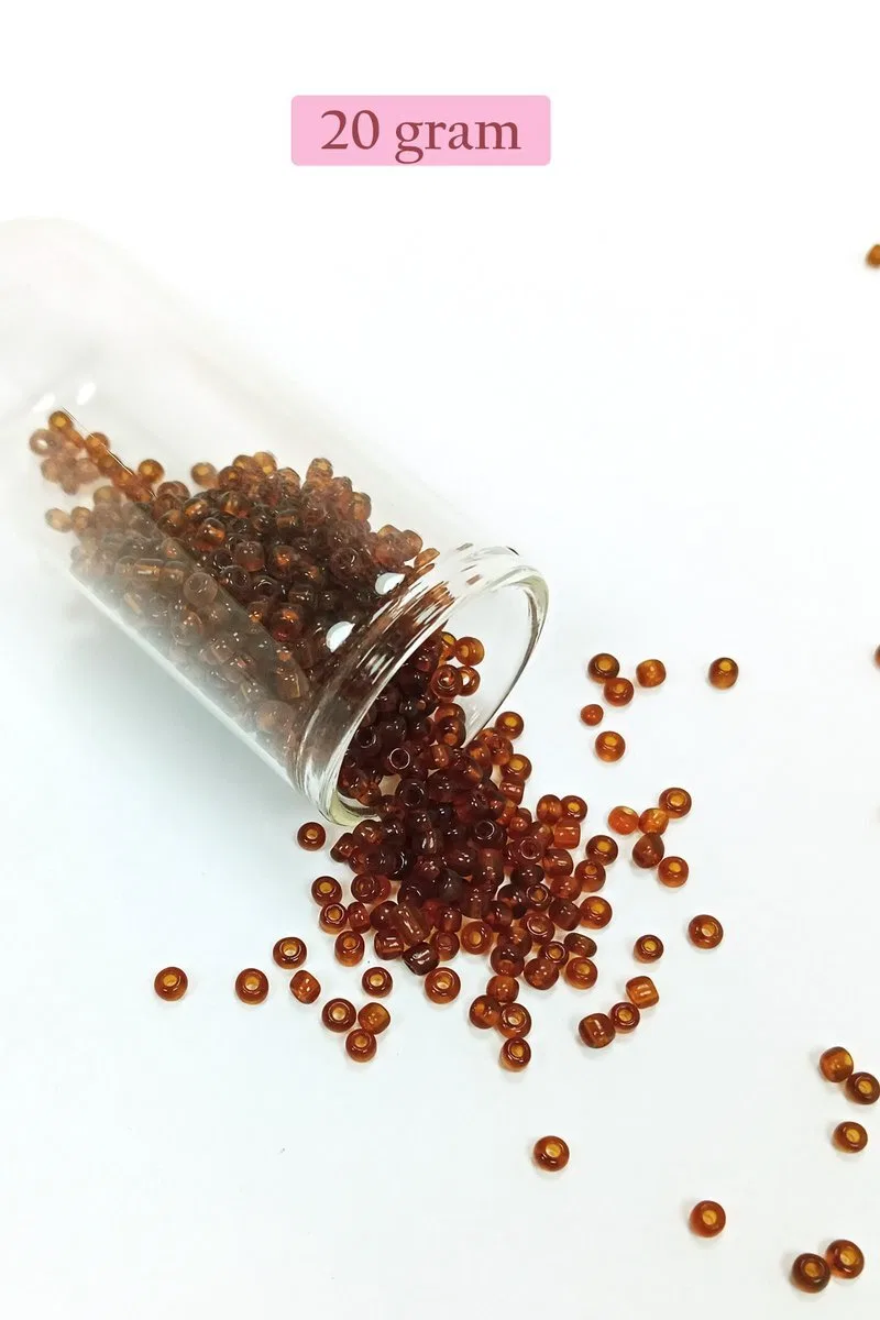 Dökme Cam Kum Boncuk (8/0) 3 mm - 4 Renk - Toplam 80 Gram - BNC420 görsel 3
