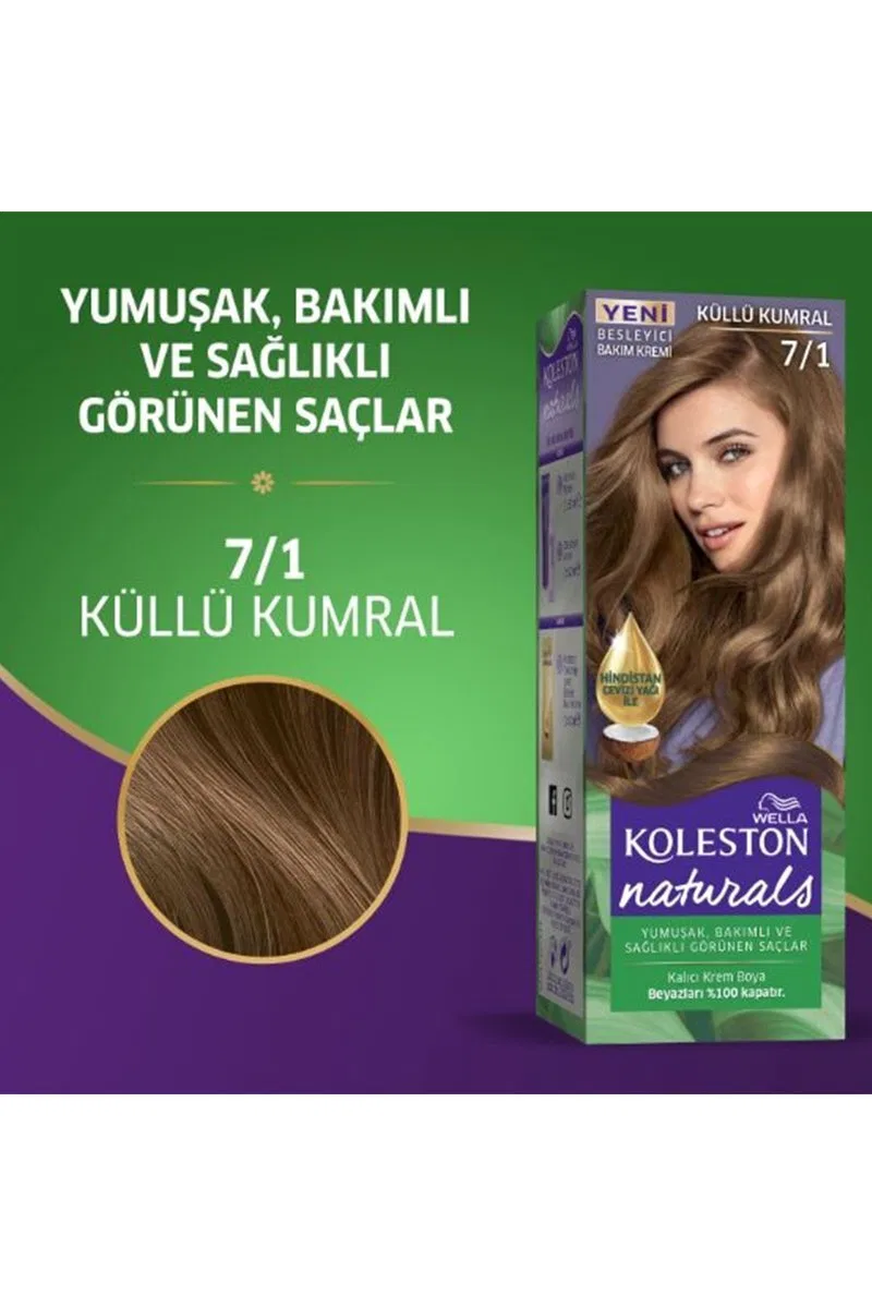 Naturals Saç Boyası Küllü Kumral 7/1 2x Paket görsel 4