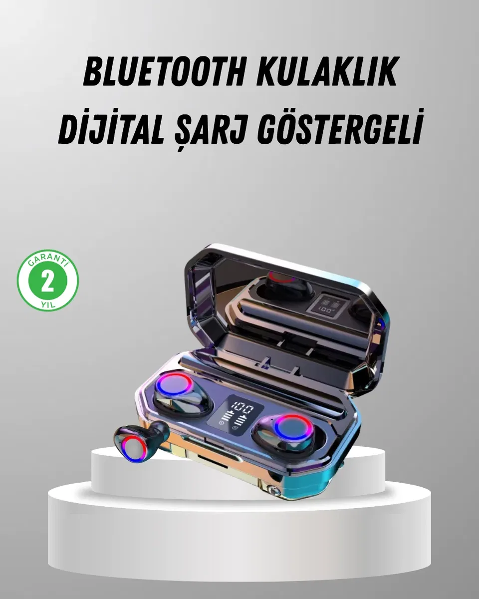 Şarj Kutulu Kablosuz Kulaklık Ergonomik Spor Seyahat Uyumlu Uzun Kullanım