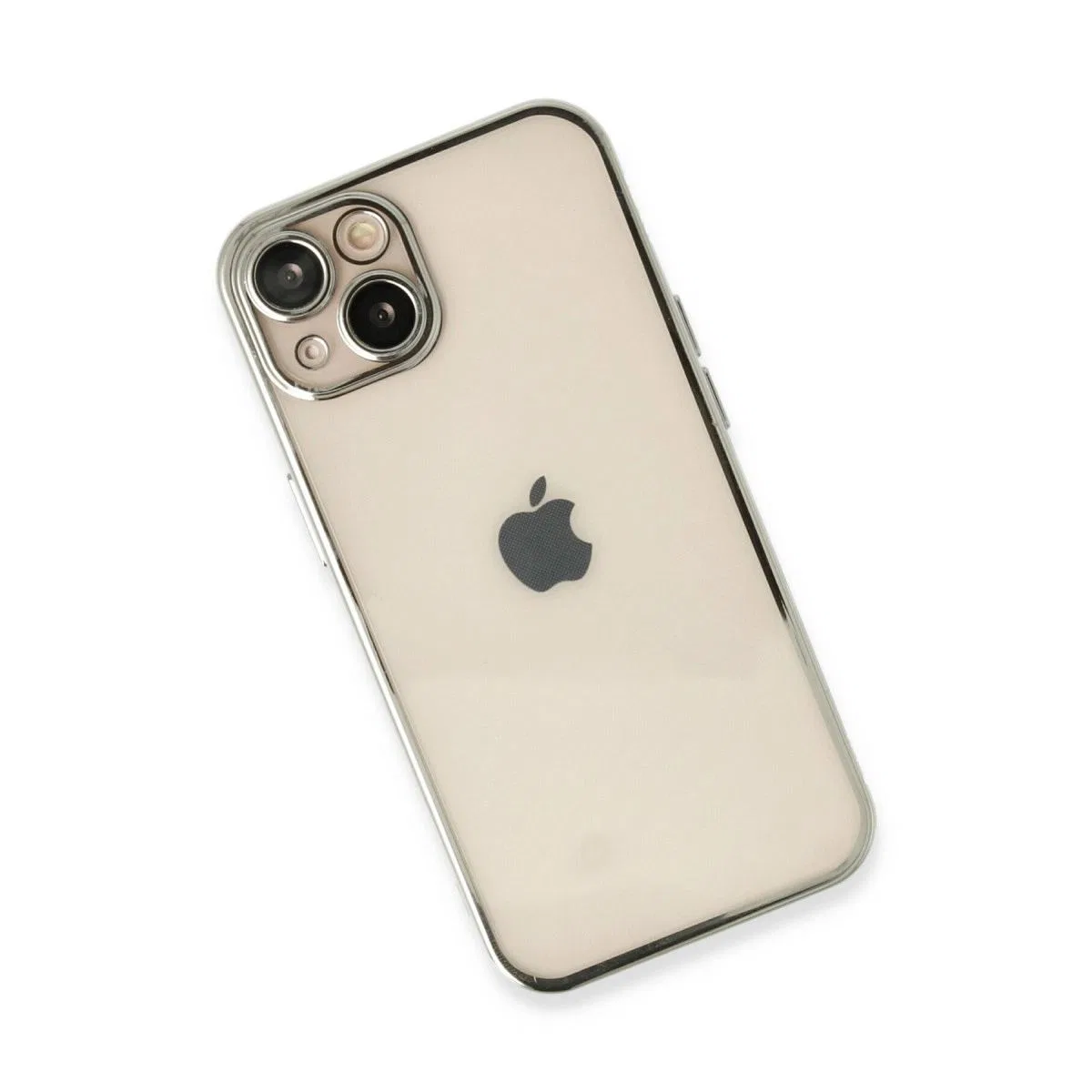 Apple İphone 14 Plus Kılıf Razer Lensli Silikon - Gümüş görsel 3