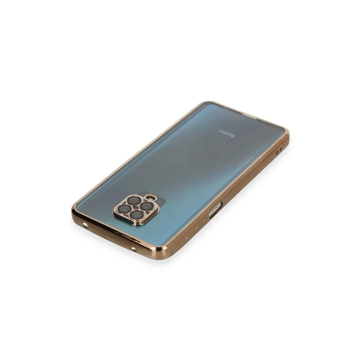 Xiaomi Redmi Note 9 Pro Kılıf Razer Lensli Silikon - Gold görsel 3