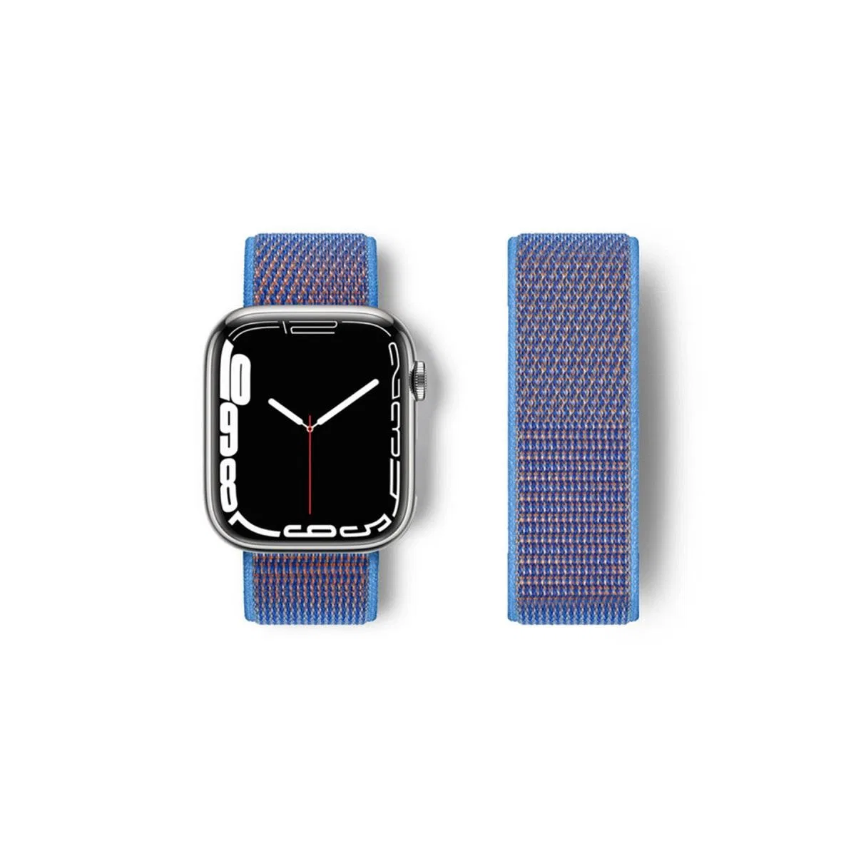 Apple Watch 42mm Hasırlı Cırtcırtlı Kordon - Mor