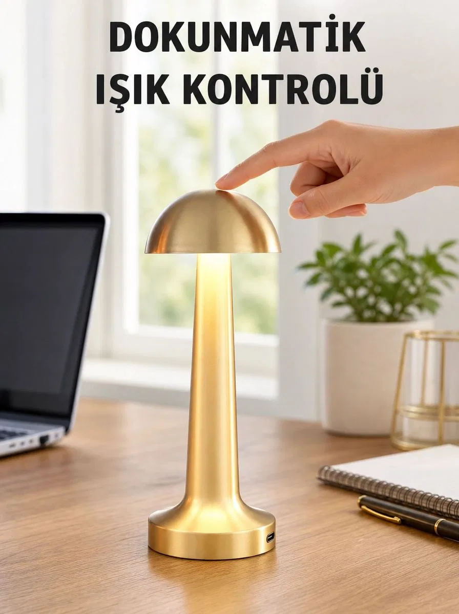 Modern Tasarım Şarjlı Masa Lambası – 1800 Mah Batarya Yeni Nesil