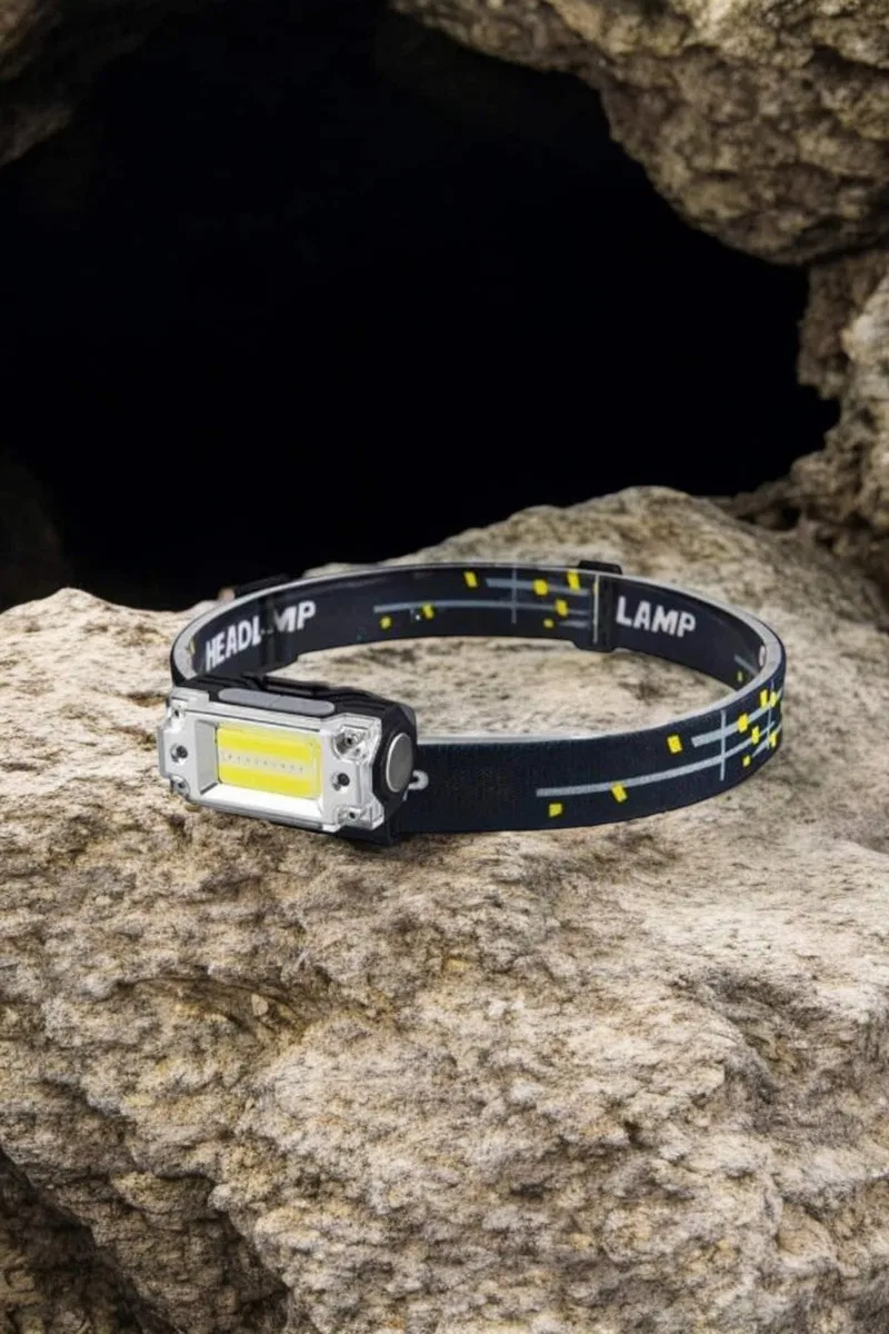 Kafa Lambası El Fenerli Kamp Lambası USB Şarjlı Esnek Lamba görsel 2