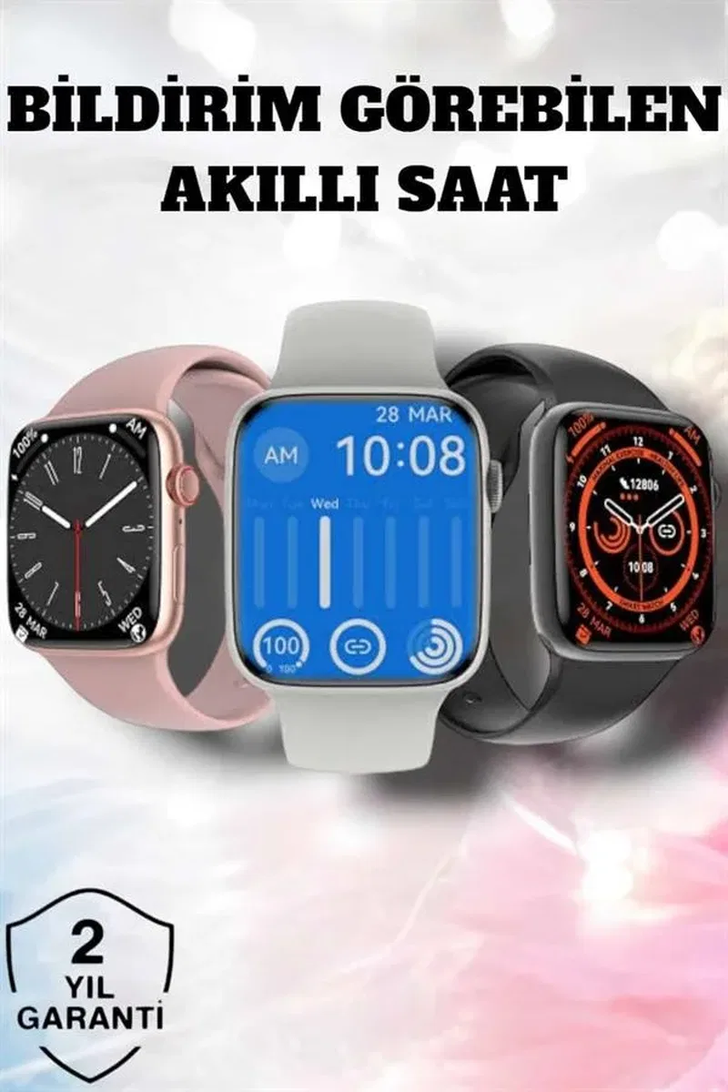 Akıllı Saat Adım Sayar, Kalp Atışı İzleme Dokunmatik Bluetooth Bağlantılı görsel 2