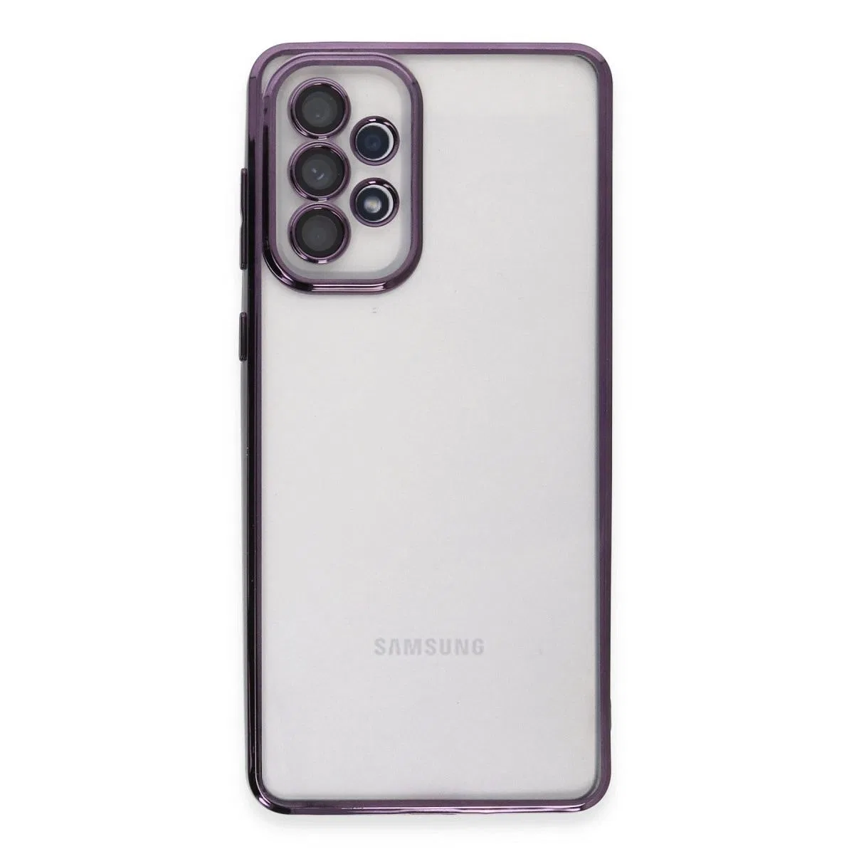 Samsung Galaxy A53 5g Kılıf Razer Lensli Silikon - Mor görsel 2