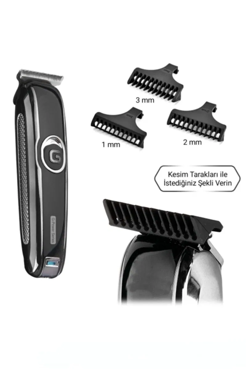 G Power Şarjlı Traş Makinesi Sakal Ense Vucüt Kılı Tıraş Makinası görsel 4